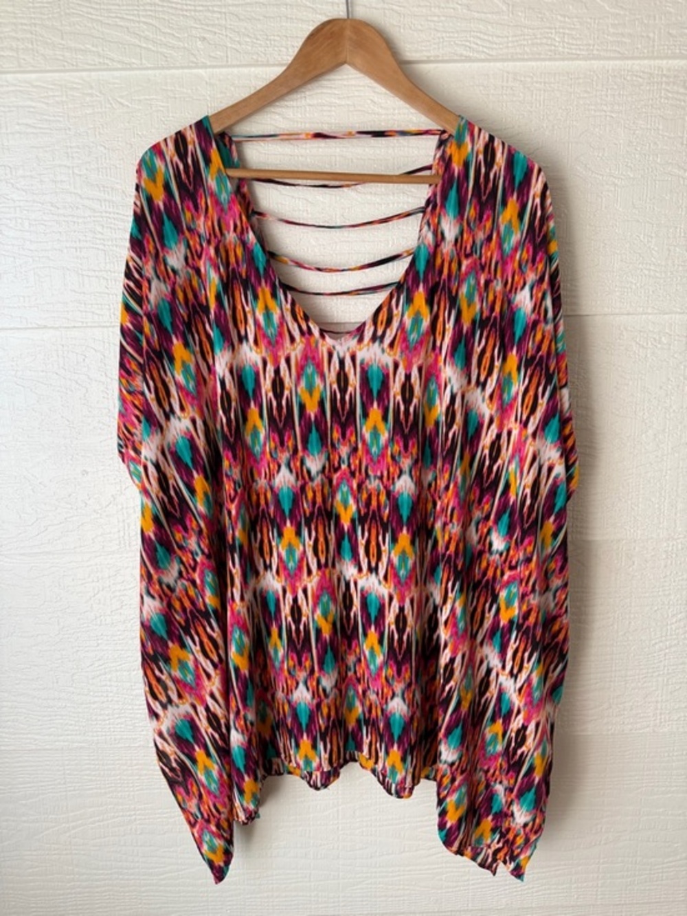 Kenneth Cole Multicolor Ikat Swim Cover Up Size S 30” NWT